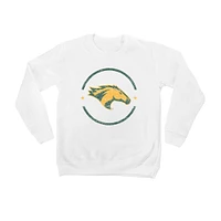 Youth White Cal Poly Mustangs End Zone Pullover Sweatshirt