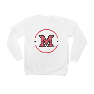 Youth White Miami University RedHawks End Zone Pullover Sweatshirt
