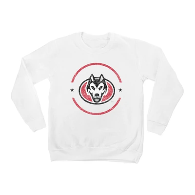 Youth White St. Cloud State Huskies End Zone Pullover Sweatshirt