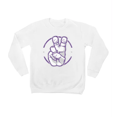 Youth White TCU Horned Frogs End Zone Pullover Sweatshirt