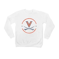Youth White Virginia Cavaliers End Zone Pullover Sweatshirt