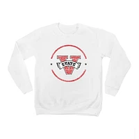 Youth White Valdosta State Blazers End Zone Pullover Sweatshirt