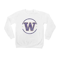 Youth White Washington Huskies End Zone Pullover Sweatshirt