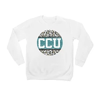 Youth White Coastal Carolina Chanticleers Scoop & Score Pullover Sweatshirt