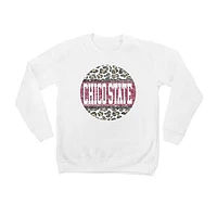 Youth White Cal State Chico Wildcats Scoop & Score Pullover Sweatshirt
