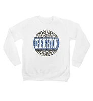 Youth White Creighton Bluejays Scoop & Score Pullover Sweatshirt