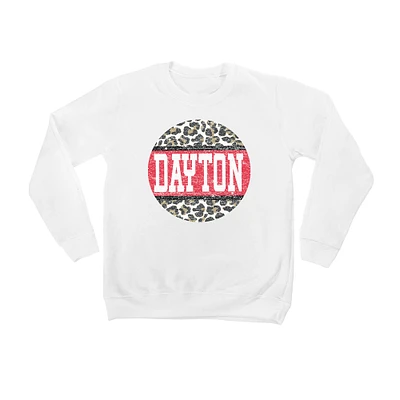 Youth White Dayton Flyers Scoop & Score Pullover Sweatshirt