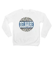 Youth White Delaware Fightin' Blue Hens Scoop & Score Pullover Sweatshirt