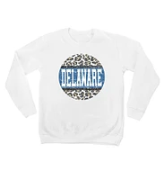 Youth White Delaware Fightin' Blue Hens Scoop & Score Pullover Sweatshirt