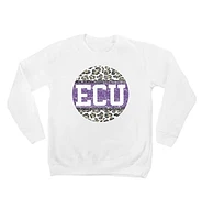 Youth White ECU Pirates Scoop & Score Pullover Sweatshirt