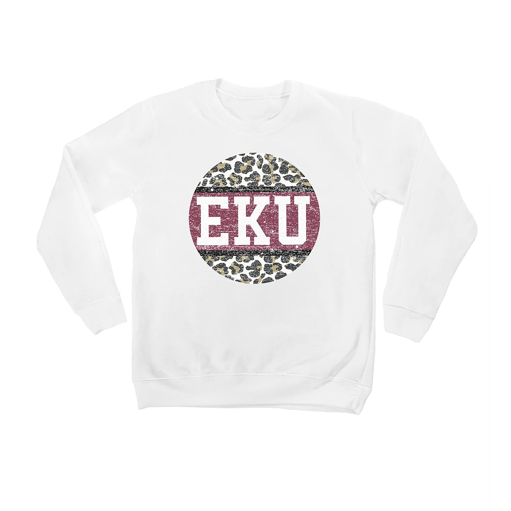 Youth White Eastern Kentucky Colonels Scoop & Score Pullover Sweatshirt