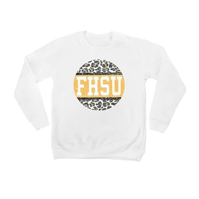 Youth White Fort Hays State Tigers Scoop & Score Pullover Sweatshirt