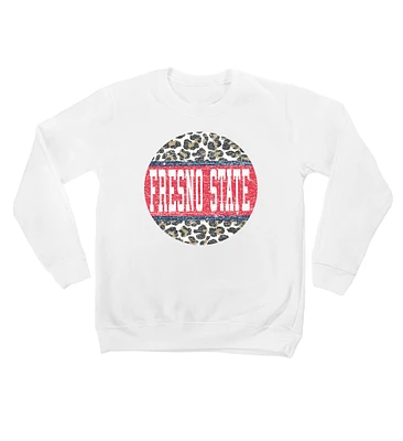 Youth White Fresno State Bulldogs Scoop & Score Pullover Sweatshirt