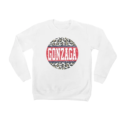 Youth White Gonzaga Bulldogs Scoop & Score Pullover Sweatshirt