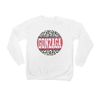 Youth White Gonzaga Bulldogs Scoop & Score Pullover Sweatshirt