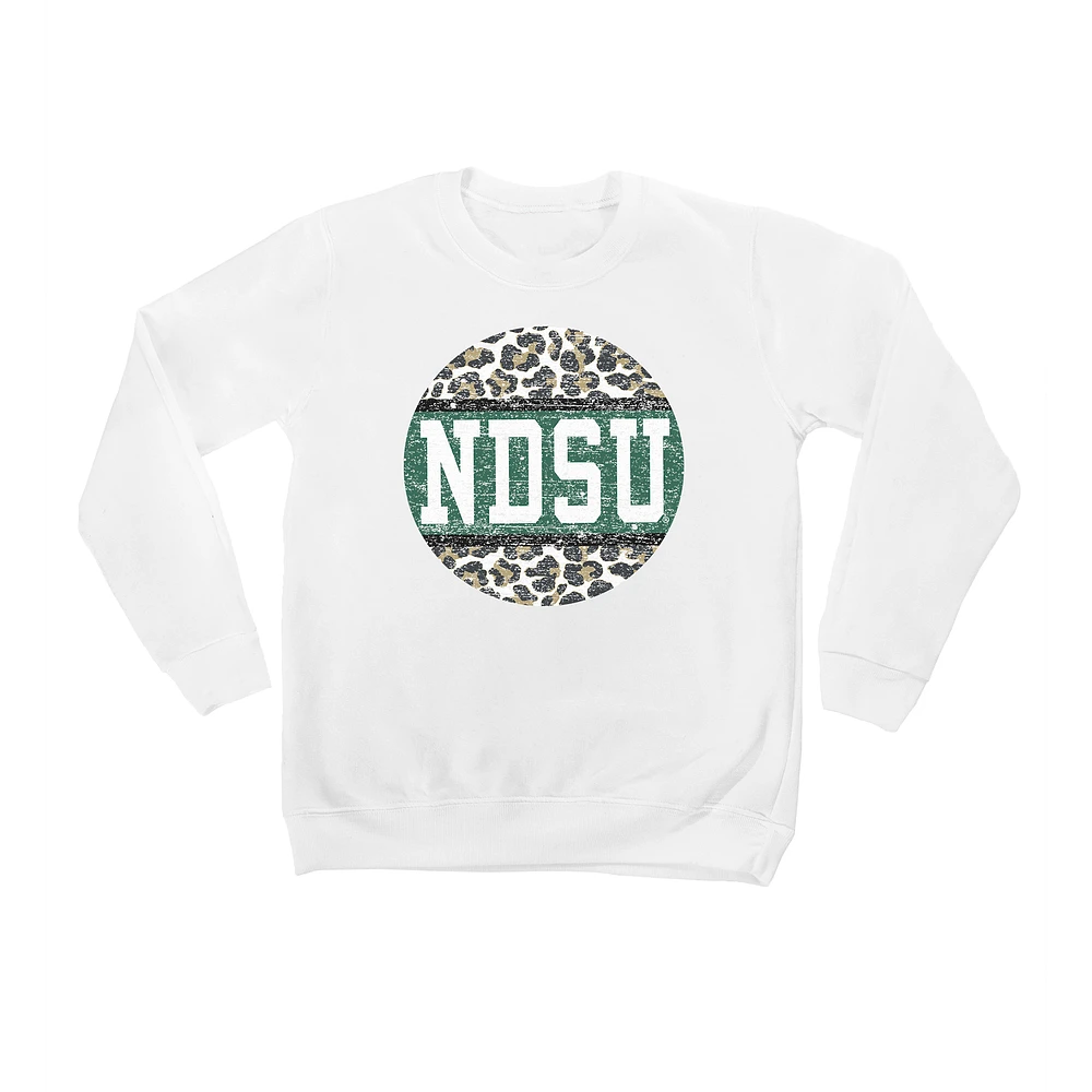 Youth White NDSU Bison Scoop & Score Pullover Sweatshirt