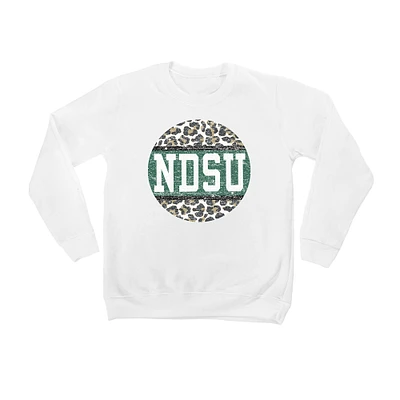 Youth White NDSU Bison Scoop & Score Pullover Sweatshirt