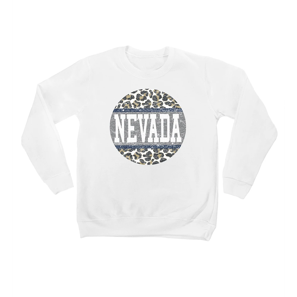 Youth White Nevada Wolf Pack Scoop & Score Pullover Sweatshirt