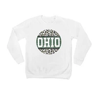 Youth White Ohio Bobcats Scoop & Score Pullover Sweatshirt