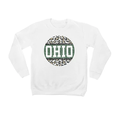 Youth White Ohio Bobcats Scoop & Score Pullover Sweatshirt