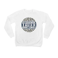Youth White Xavier Musketeers Scoop & Score Pullover Sweatshirt