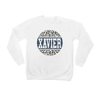 Youth White Xavier Musketeers Scoop & Score Pullover Sweatshirt