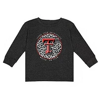 Girls Toddler Charcoal Texas Tech Red Raiders Call the Shots Long Sleeve T-Shirt