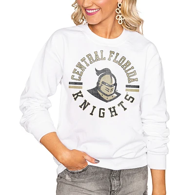 Women's White UCF Knights Vintage Days Perfect Pullover Sweatshirt