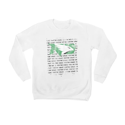 Youth White North Dakota Bold Type Pullover Sweatshirt