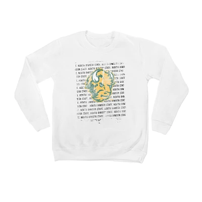 Youth White NDSU Bison Bold Type Pullover Sweatshirt