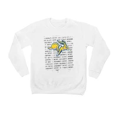 Youth White South Dakota State Jackrabbits Bold Type Pullover Sweatshirt
