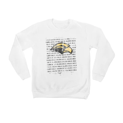 Youth White Southern Miss Golden Eagles Bold Type Pullover Sweatshirt