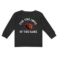 Toddler Charcoal Oregon State Beavers For the Love Long Sleeve T-Shirt