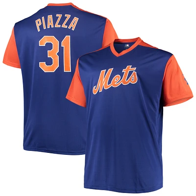 Men's Mike Piazza Royal/Orange New York Mets Cooperstown Collection Replica Player Jersey