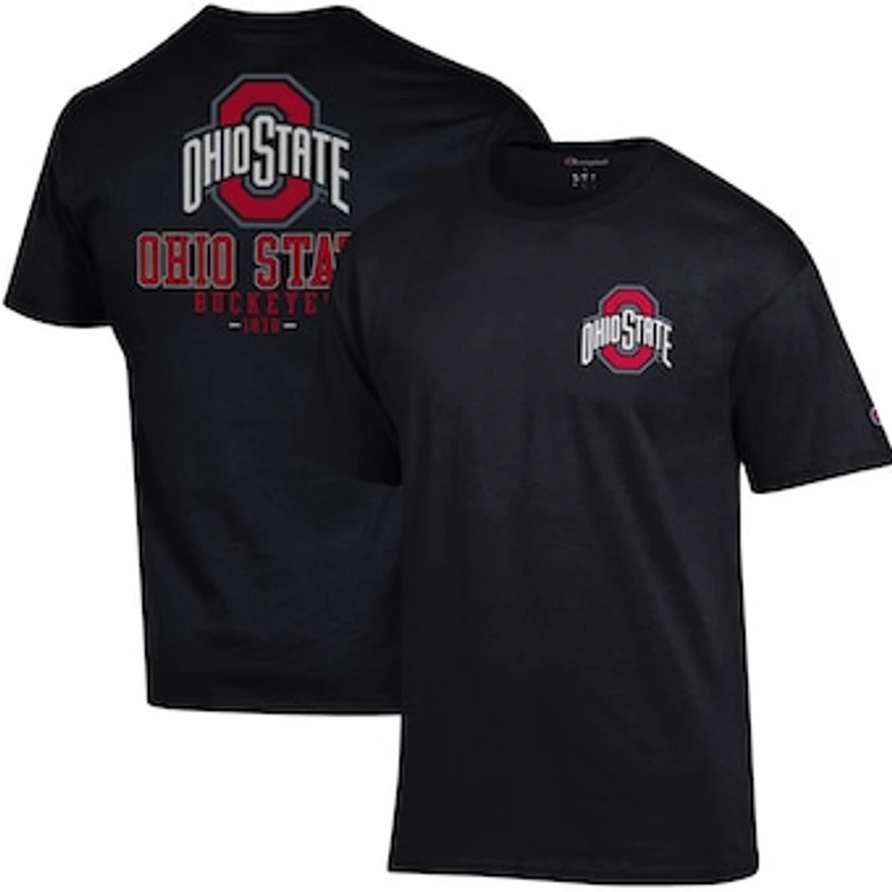 Men's Champion Ohio State Buckeyes Team Stack 2-Hit T-Shirt