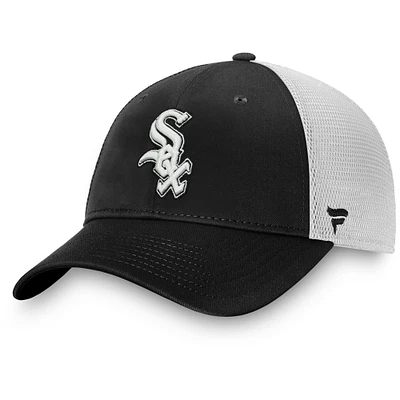 Men's Fanatics Black/ Chicago White Sox Team Core Unstructured Trucker Adjustable Hat