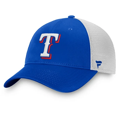Men's Fanatics Royal/White Texas Rangers Team Core Unstructured Trucker Adjustable Hat