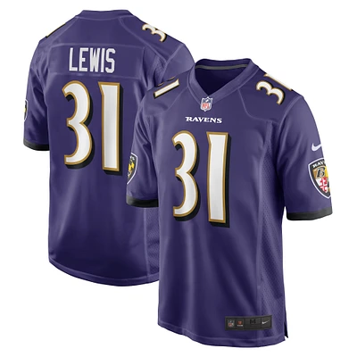 Men's Nike Jamal Lewis Purple Baltimore Ravens Retired Player Game Jersey