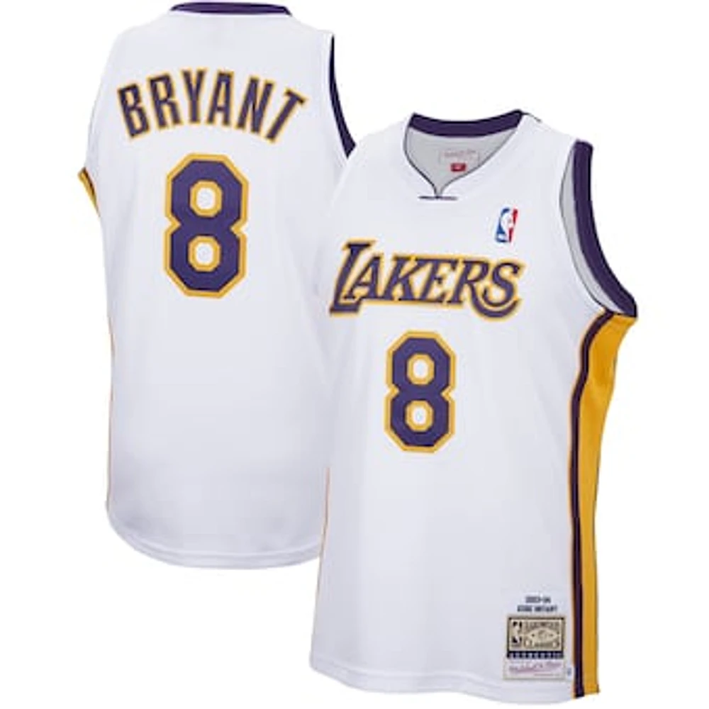 Men's Mitchell & Ness Kobe Bryant White Los Angeles Lakers 2003/04 Hardwood Classics Authentic Player - Jersey