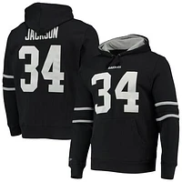 Men's Mitchell & Ness Bo Jackson Black Los Angeles Raiders Retired Player Name & Number Fleece Pullover Hoodie