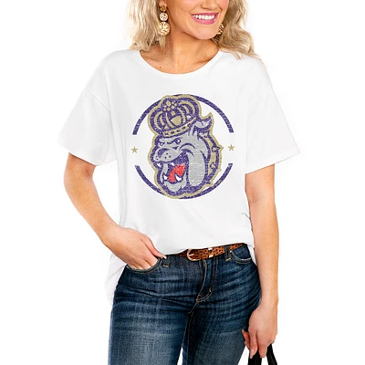Women's White James Madison Dukes End Zone Easy T-Shirt