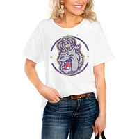Women's White James Madison Dukes End Zone Easy T-Shirt