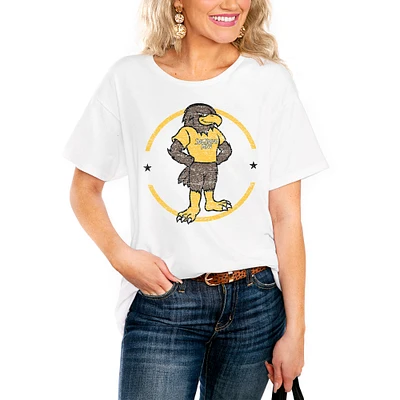 Women's White Southern Miss Golden Eagles End Zone Easy T-Shirt