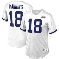 Men's Mitchell & Ness Peyton Manning White Indianapolis Colts Retired Player Name Number Mesh Top