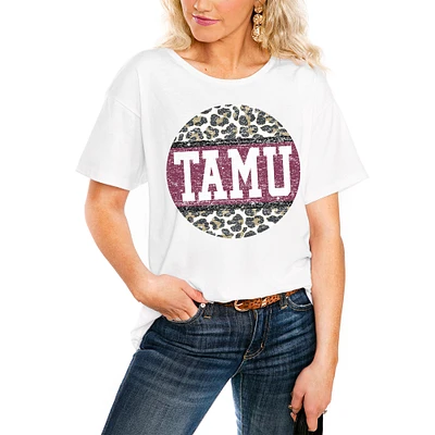 Women's White Texas A&M Aggies Scoop & Score Easy T-Shirt
