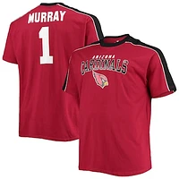 Men's Fanatics Kyler Murray Cardinal Arizona Cardinals Big & Tall Sleeve Panel Player Name Number T-Shirt