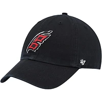 Men's '47 Black Carolina Hurricanes Alternate Logo Clean Up Adjustable Hat