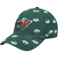 Women's '47 Green Minnesota Wild Confetti Clean Up Logo Adjustable Hat