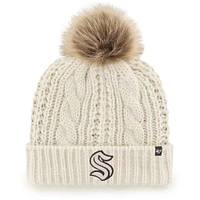 Women's '47 White Seattle Kraken Meeko Cuffed Knit Hat with Pom