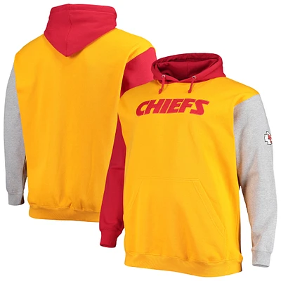 Men's Red/Yellow Kansas City Chiefs Big & Tall Pullover Hoodie